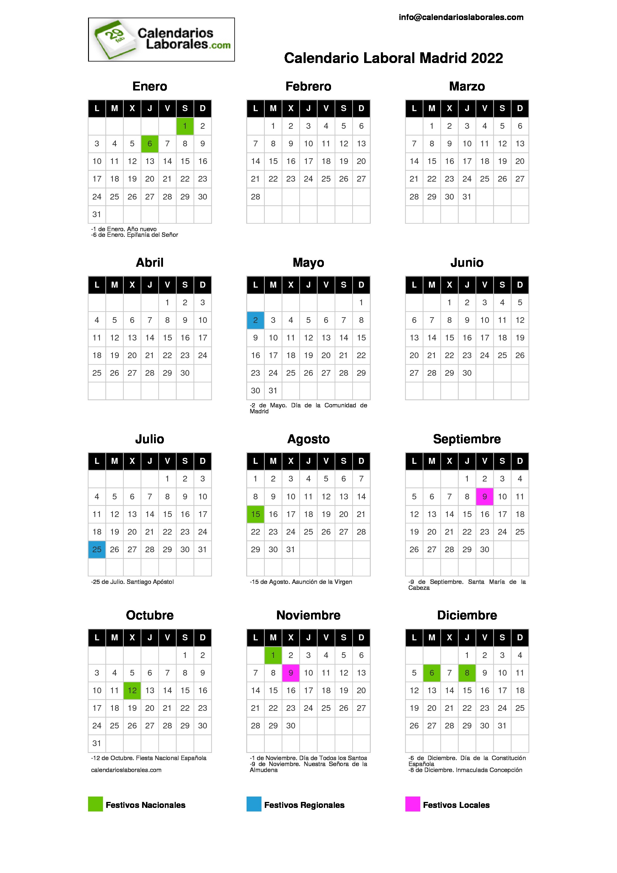 Calendario 2022 Con Festivos España Calendario Jul 2021